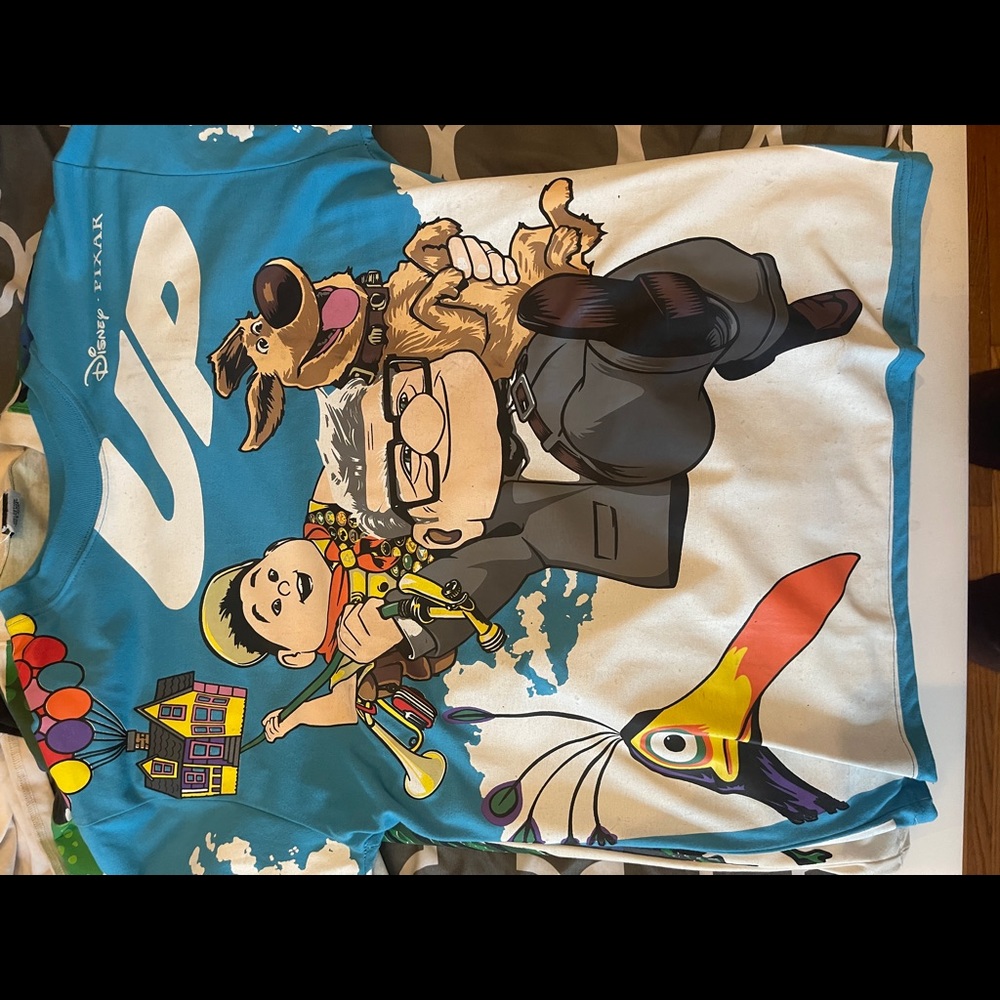 Disney UP AOP Shirt size Large Same print front and back 🔥🔥🔥